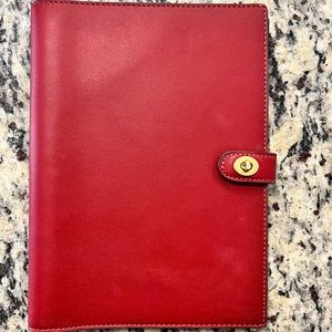 Coach Vintage Red Leather Notebook